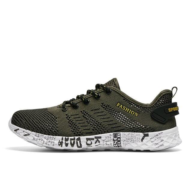 Men's water sports shoe olive green mesh upper, non-slip lace-up sneaker on Tampa Home & Garden Store