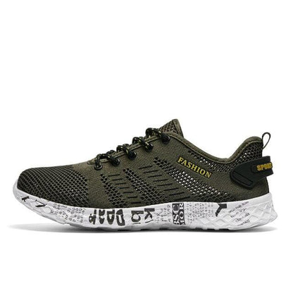 Men's water sports shoe olive green mesh upper, non-slip lace-up sneaker on Tampa Home & Garden Store