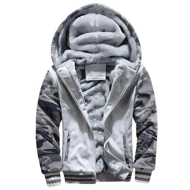 Men's Camouflage Winter Jacket Hooded Warm