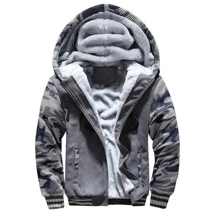 Men's Camouflage Winter Jacket Hooded Warm