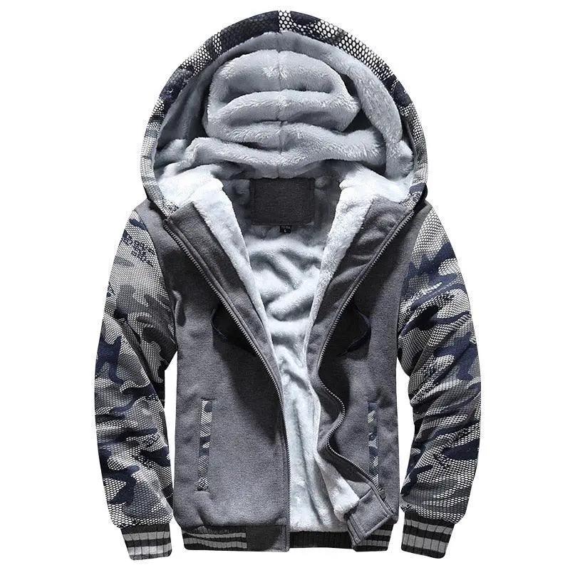 Men's Camouflage Winter Jacket Hooded Warm