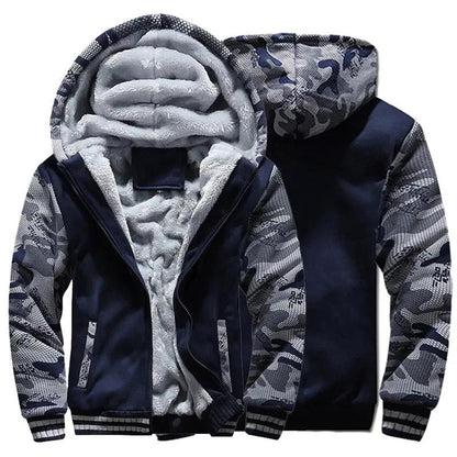 Men's Camouflage Winter Jacket Hooded Warm