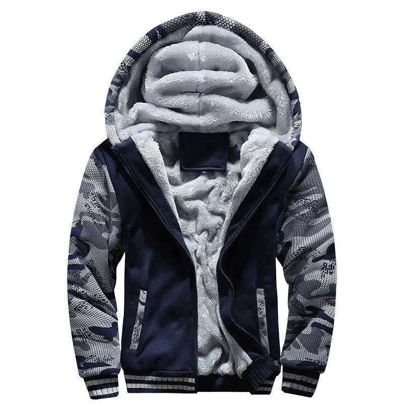 Men's Camouflage Winter Jacket Hooded Warm