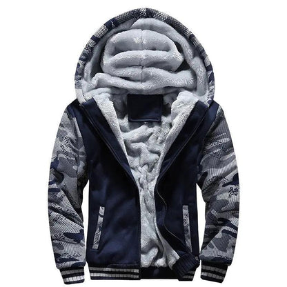 Men's Camouflage Winter Jacket Hooded Warm