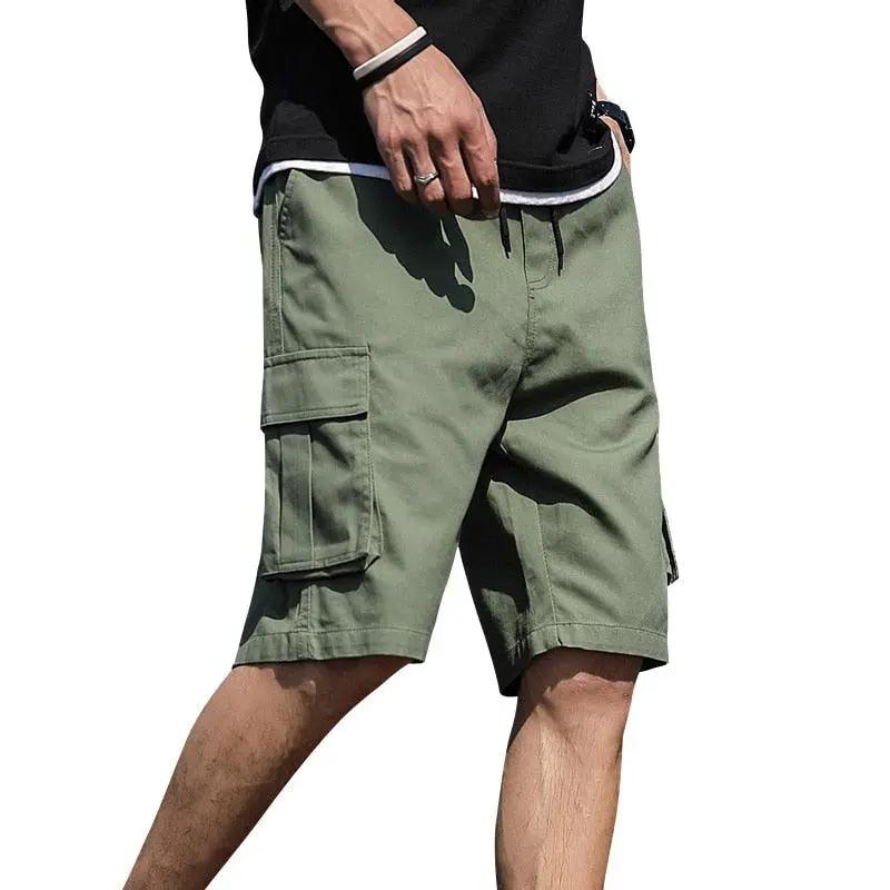 Men's Cargo Shorts With Drawstring Pockets Cotton
