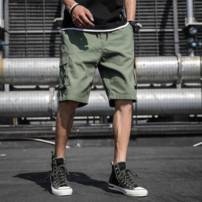 Men's Cargo Shorts With Drawstring Pockets Cotton