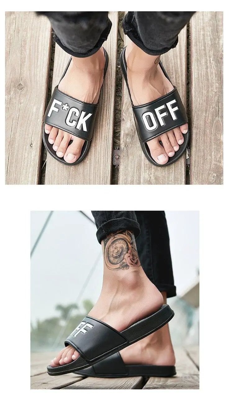 Men Slippers Non Slip Bath House Shoes Quick Dry