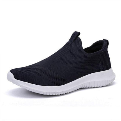 Stevvex slip-on mesh sneakers navy with white sole lightweight breathable casual on Tampa Home & Garden Store
