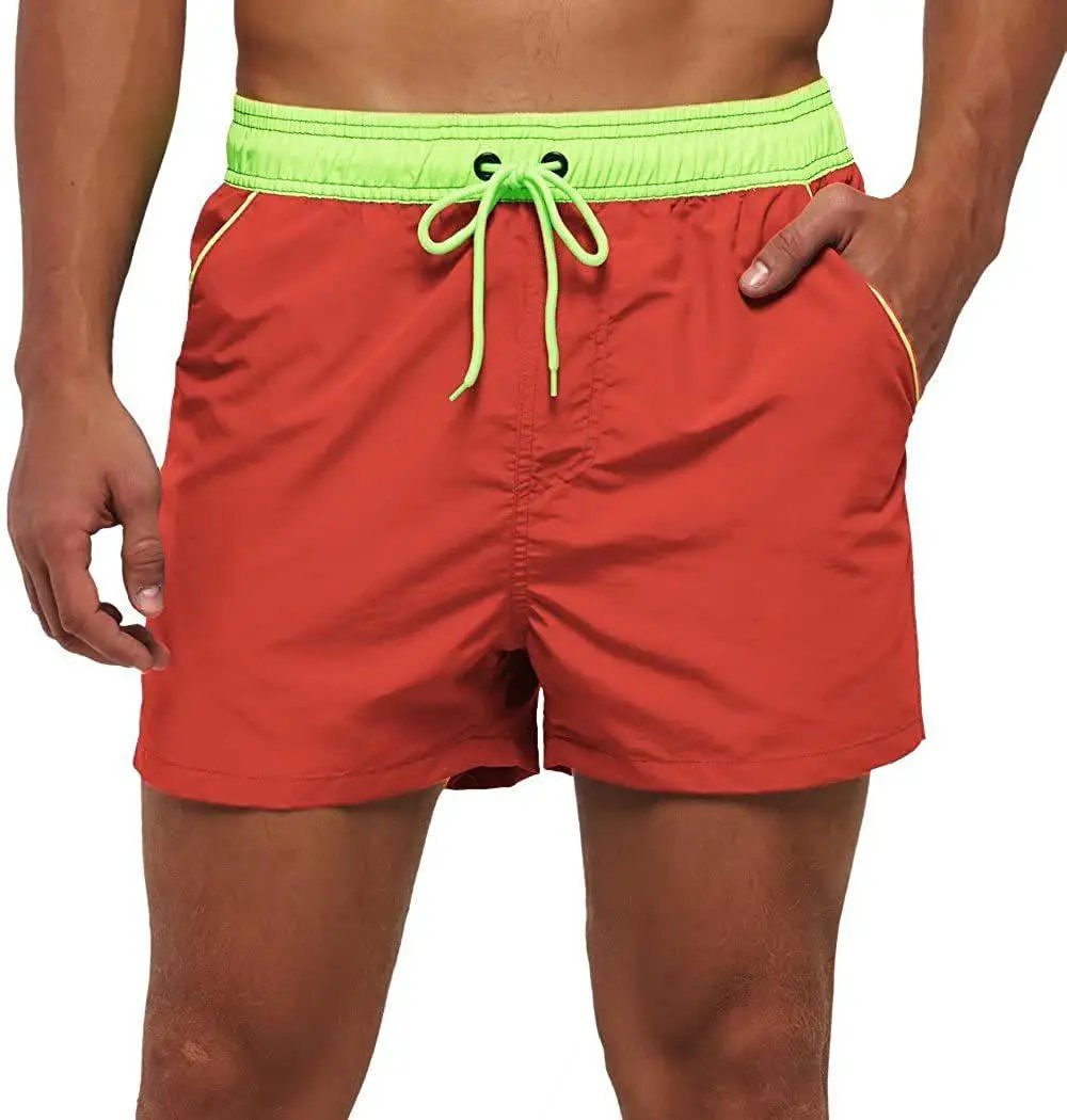Men's Swim Shorts With Adjustable Elastic Waist