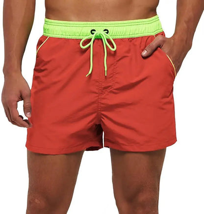 Men's Swim Shorts With Adjustable Elastic Waist