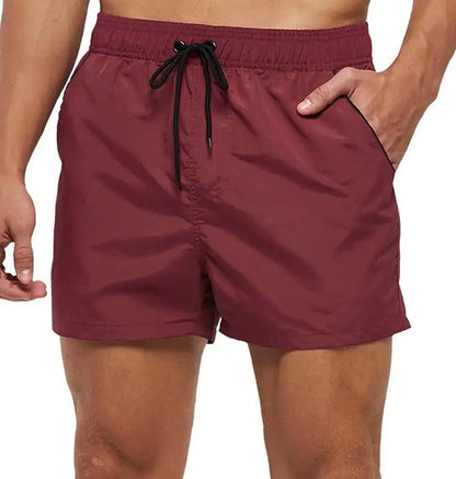 Men's Swim Shorts With Adjustable Elastic Waist