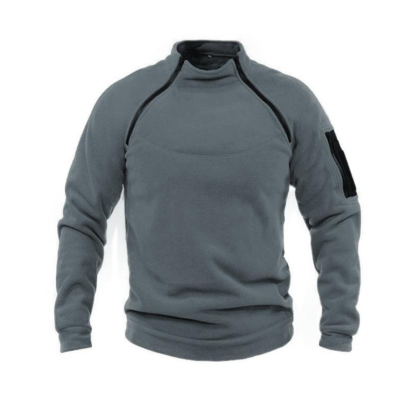 Stevvex men's gray fleece jacket, lightweight windproof outdoor tactical coat on Tampa Home & Garden Store