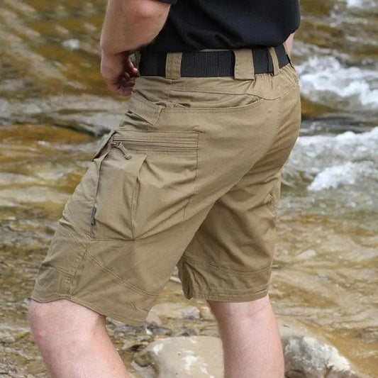 Men's cargo shorts Stevvex khaki, quick-dry multi-pocket for outdoor hiking on Tampa Home & Garden Store