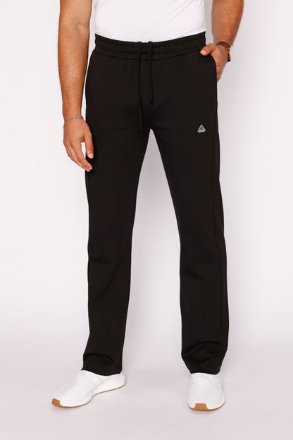 SCR Classic Athleisure Sweatpants - Straight Tall Fit in black with drawstring and logo patch on Tampa Home & Garden Store