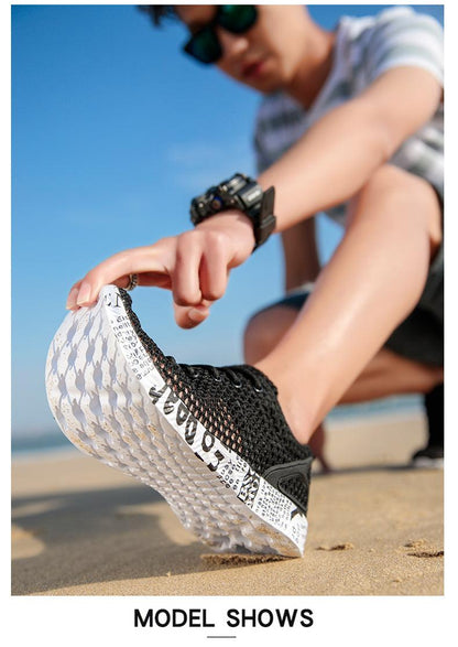 Stevvex black mesh water shoe quick-dry non-slip sole for beach and outdoor use on Tampa Home & Garden Store