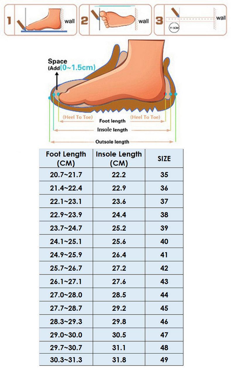 Stevvex Aqua breathable water shoes quick-dry non-slip athletic sneakers with size chart 35–49 on Tampa Home & Garden Store