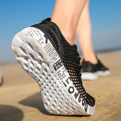Mens water shoes black mesh upper quick-dry non-slip Stevvex on Tampa Home & Garden Store