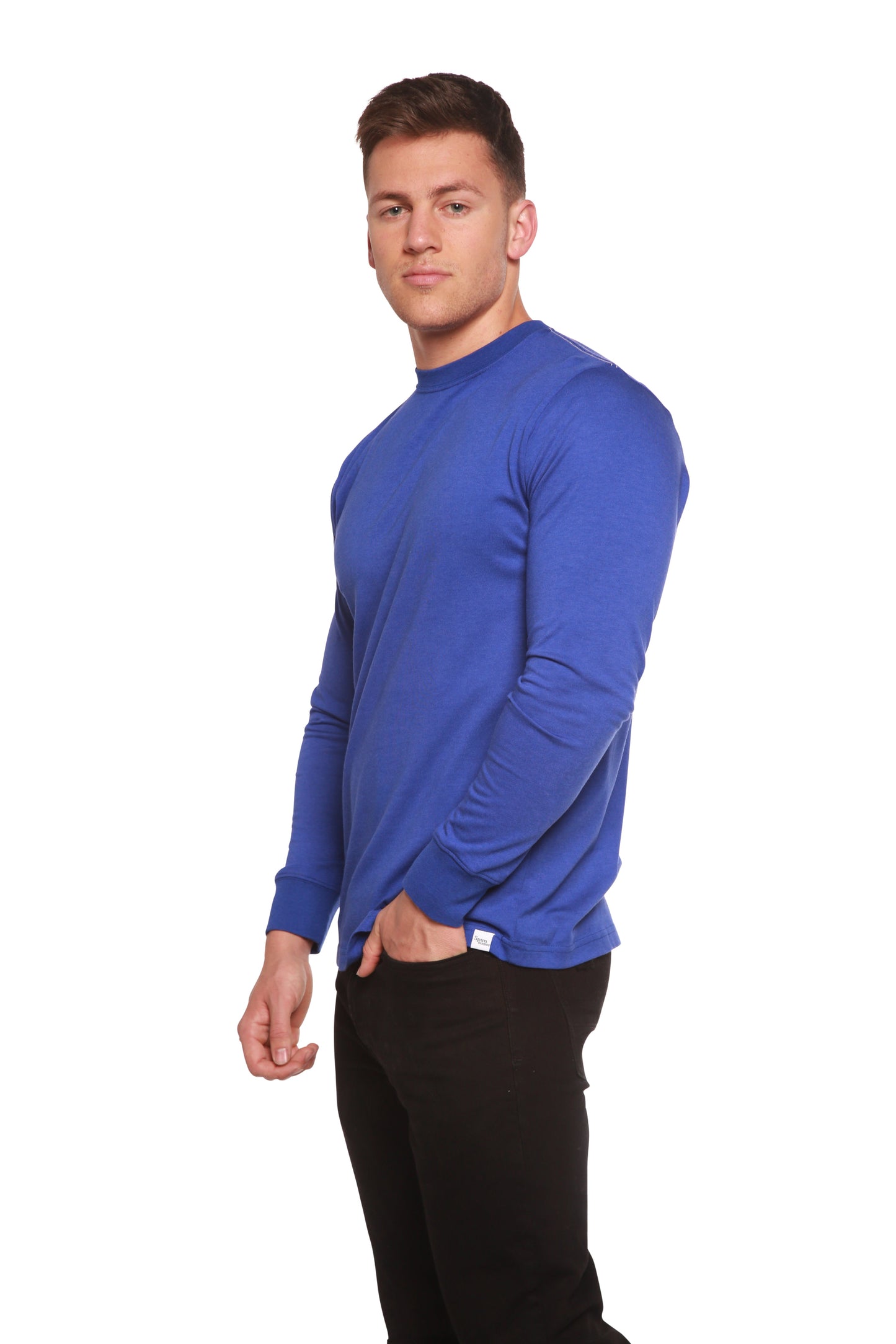 Mens blue bamboo viscose/organic cotton long sleeve shirt by Spun Bamboo on Tampa Home & Garden Store