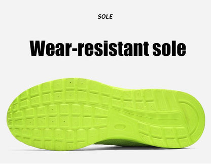 Mens Stevvex sneakers neon green wear-resistant sole with grid tread on Tampa Home & Garden Store