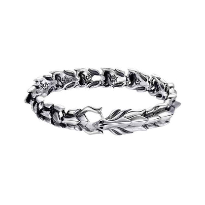 Mens Dragon Scale Bracelet alloy metal, silver finish, Shaketea brand men's bracelet on Tampa Home & Garden Store