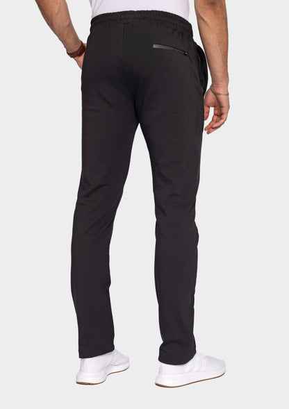 Back view SCR Classic Athleisure Sweatpants - Tapered Tall Fit, black pants with zip back pocket on Tampa Home & Garden Store