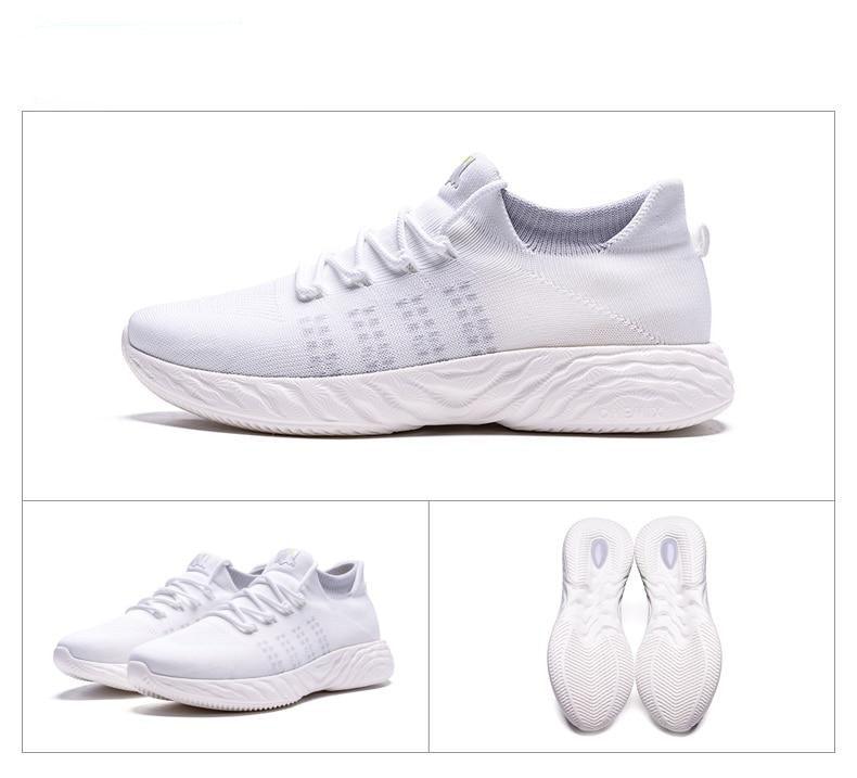 Stevvex men's white knit running sneakers lightweight with flexible sole on Tampa Home & Garden Store