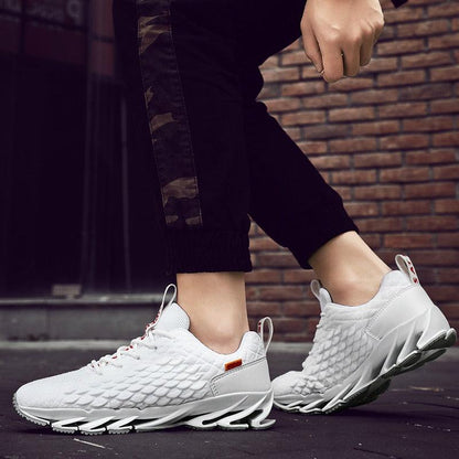 Stevvex mens breathable running sneakers white mesh upper gym casual pair on Tampa Home & Garden Store
