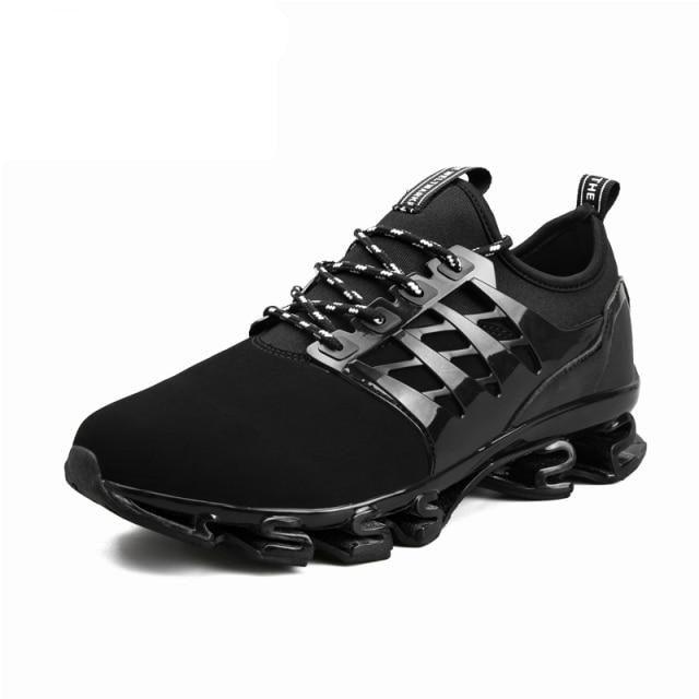 Men's Stevvex athletic sneakers black breathable with lattice midfoot support on Tampa Home & Garden Store