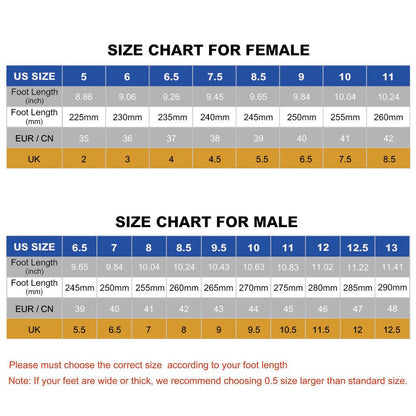 Men's Stevvex running trainers size guide; men or women breathable sneakers ST85SH7777NRT on Tampa Home & Garden Store