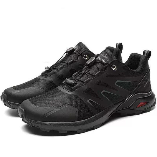 Stevvex men's athletic shoes black breathable mesh with rugged non-slip outsole on Tampa Home & Garden Store