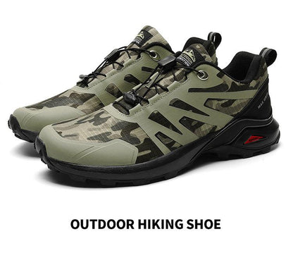 Stevvex men's outdoor hiking shoes camo olive breathable athletic sneaker on Tampa Home & Garden Store