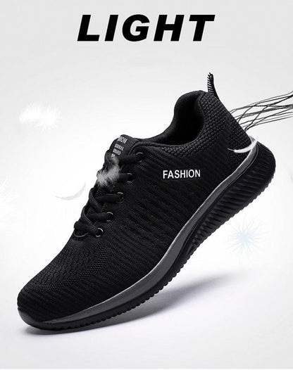 Stevvex men's black mesh running sneakers, breathable lace-up casual sports shoes on Tampa Home & Garden Store