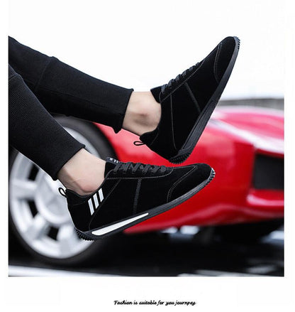 Stevvex black casual sneakers with white sole, lightweight non-slip athletic design on Tampa Home & Garden Store