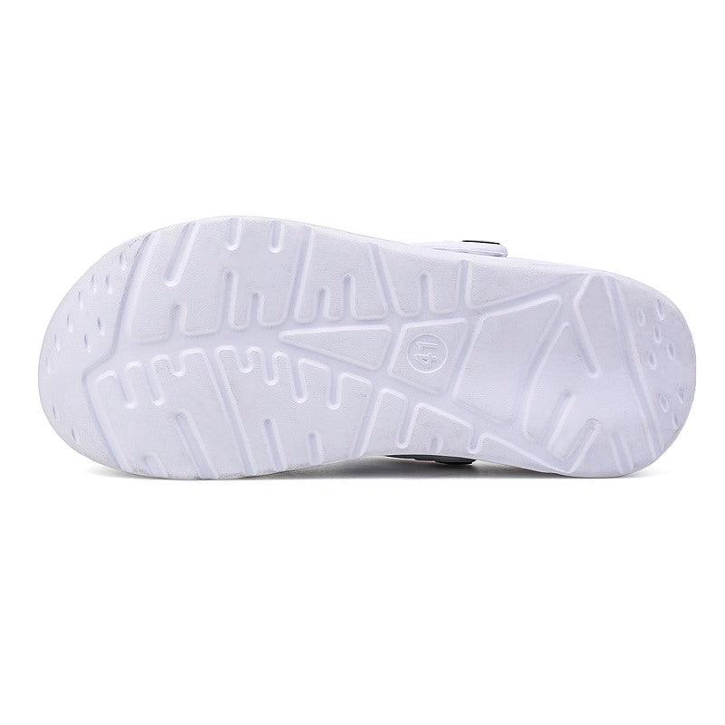 Stevvex men's slippers white sole with rugged tread pattern arch support sandal on Tampa Home & Garden Store