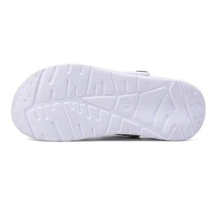 Stevvex men's slippers white sole with rugged tread pattern arch support sandal on Tampa Home & Garden Store