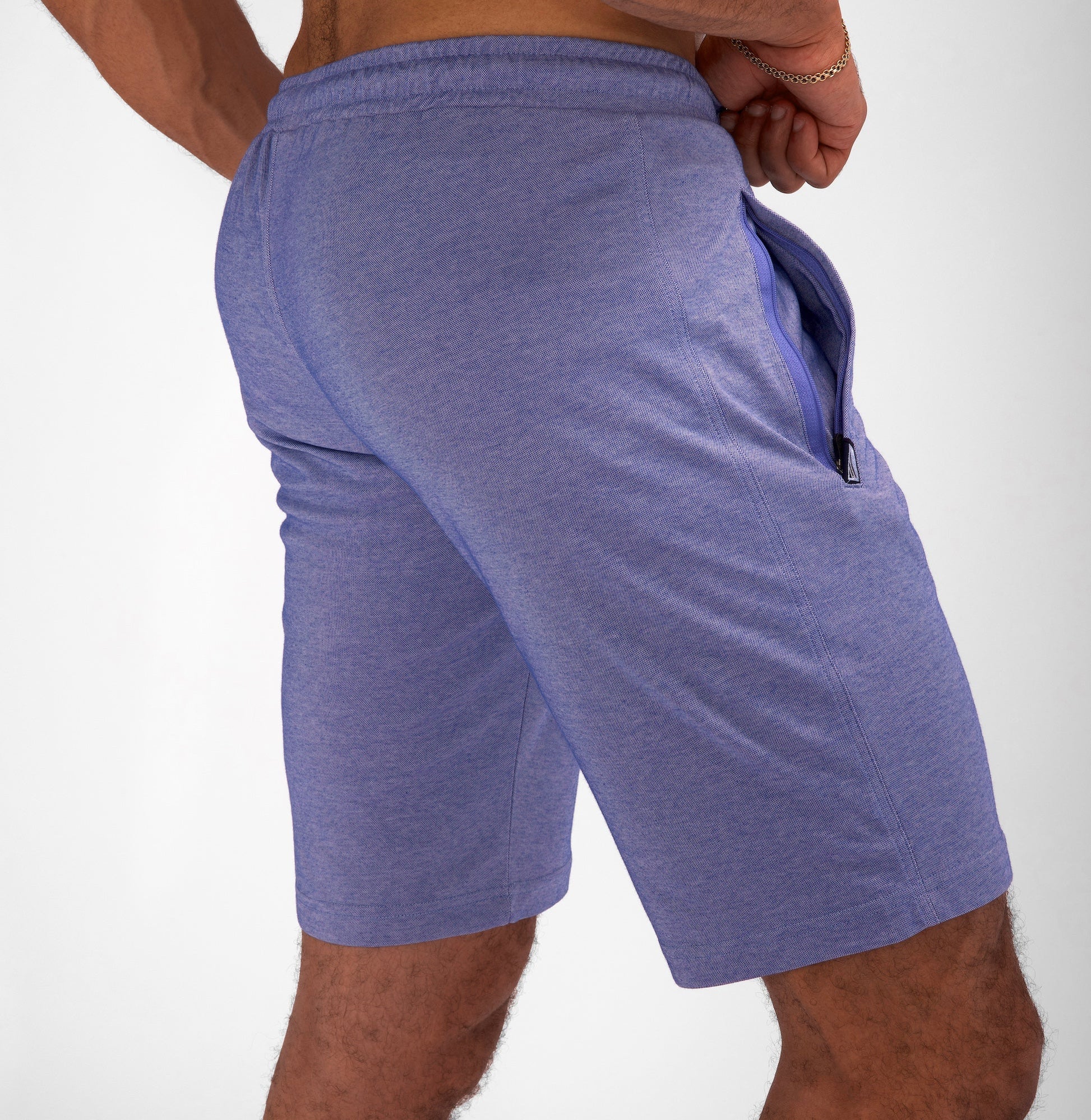 Urban Stride All-Day Wear Shorts lavender, 11in inseam, SCR Sportswear, elastic waistband on Tampa Home & Garden Store