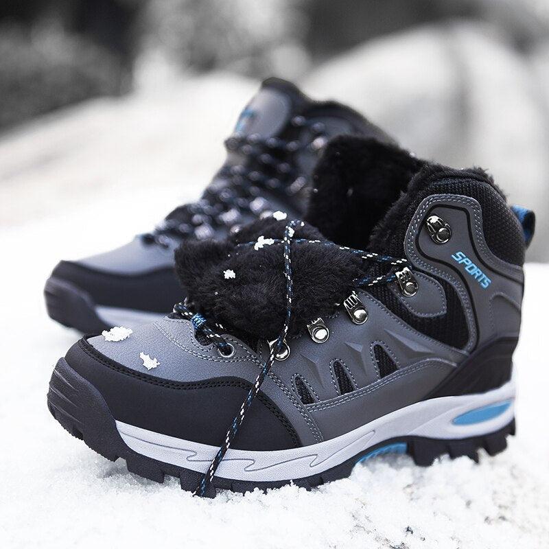 Stevvex Mens Winter Snow Boots waterproof leather on Tampa Home & Garden Store
