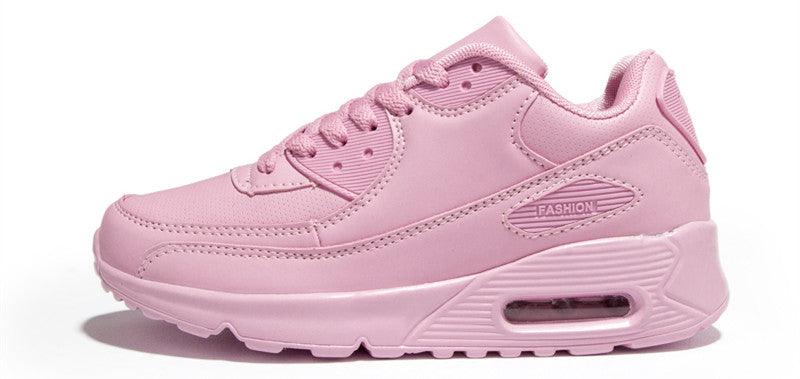 Stevvex pink luxury sneakers mesh upper lace-up unisex athletic shoes on Tampa Home & Garden Store