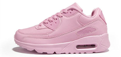 Stevvex pink luxury sneakers mesh upper lace-up unisex athletic shoes on Tampa Home & Garden Store