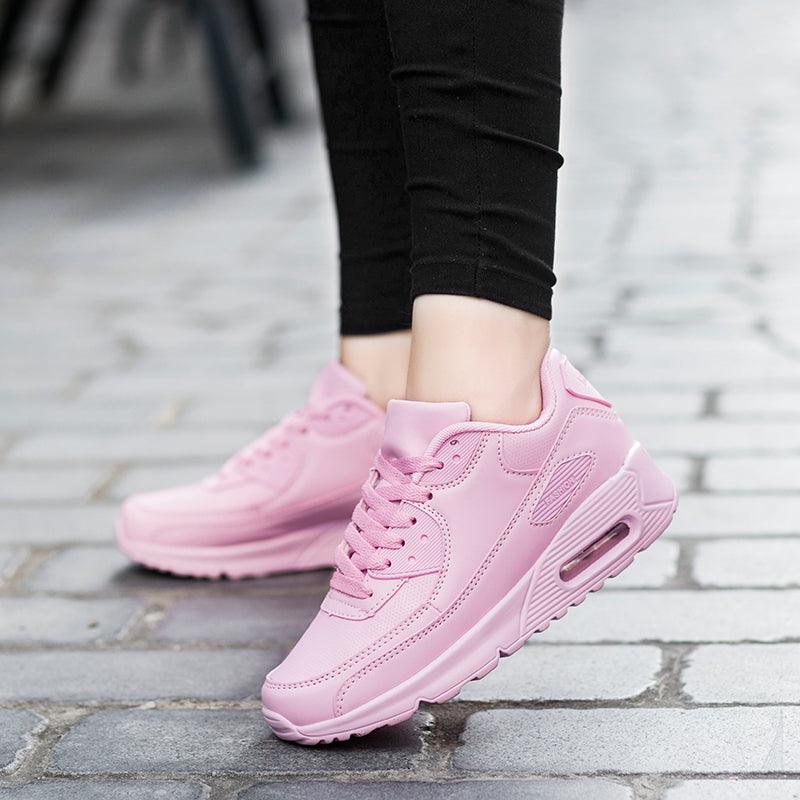 Stevvex pink unisex luxury sneakers with lace-up mesh upper for athletic casual wear on Tampa Home & Garden Store