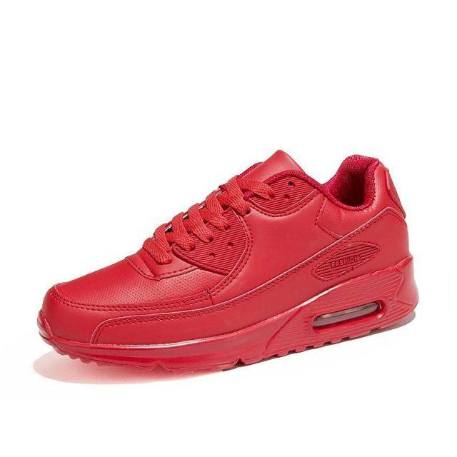 Stevvex red mesh lace-up luxury sneakers unisex athletic footwear on Tampa Home & Garden Store