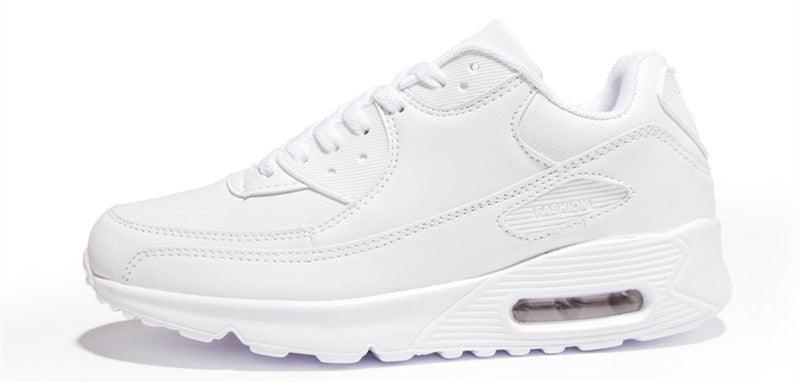 Sneakers Stevvex white mesh athletic lace-up shoes with cushioned air sole on Tampa Home & Garden Store