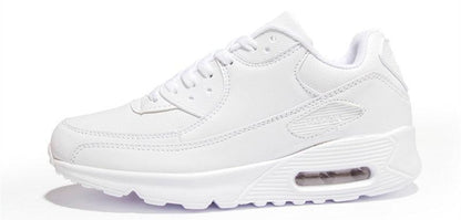 Sneakers Stevvex white mesh athletic lace-up shoes with cushioned air sole on Tampa Home & Garden Store