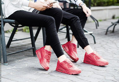 Stevvex unisex lace-up mesh sneakers in pink, two pairs shown for running and casual wear on Tampa Home & Garden Store