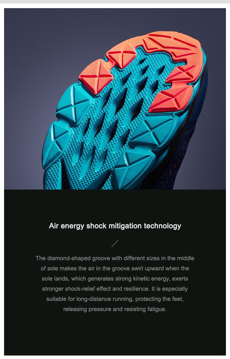 Stevvex athletic shoes turquoise blue outsole with orange traction tread for cross training on Tampa Home & Garden Store