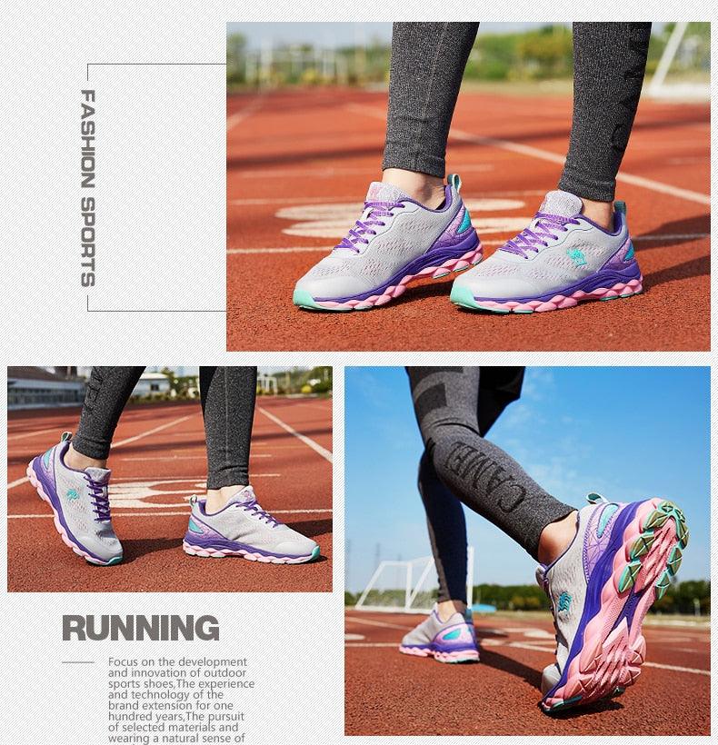 Stevvex running sneakers purple with teal, cross training shoes on Tampa Home & Garden Store