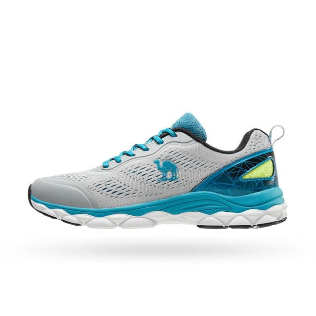 Stevvex athletic sneaker grey mesh upper turquoise accents camel logo cross-training shoe on Tampa Home & Garden Store