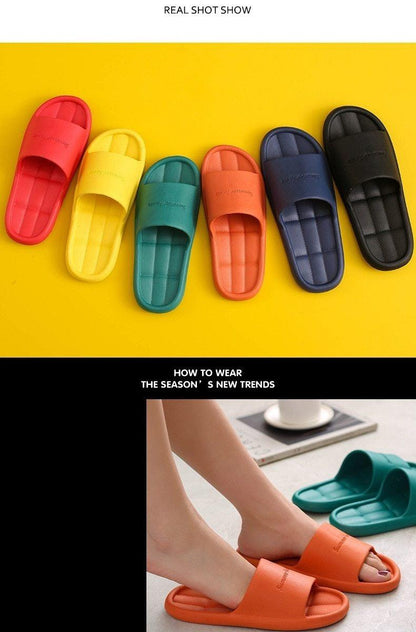 Stevvex unisex non-slip bathroom slippers six-color set with quilted footbeds on Tampa Home & Garden Store