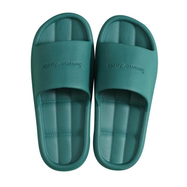 Stevvex unisex teal non-slip bathroom slide sandals pair on Tampa Home & Garden Store