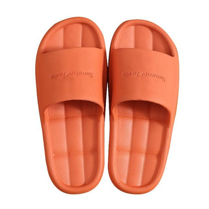 Stevvex unisex orange non-slip bathroom slippers with quilted footbed on Tampa Home & Garden Store